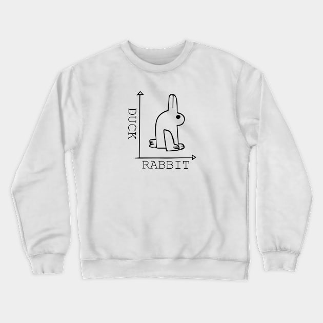 Duck Rabbit Chart Crewneck Sweatshirt by ART BY IIPRATMO